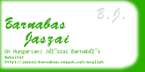 barnabas jaszai business card